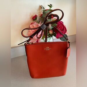 Coach North South Crossgrain Leather Crossbody